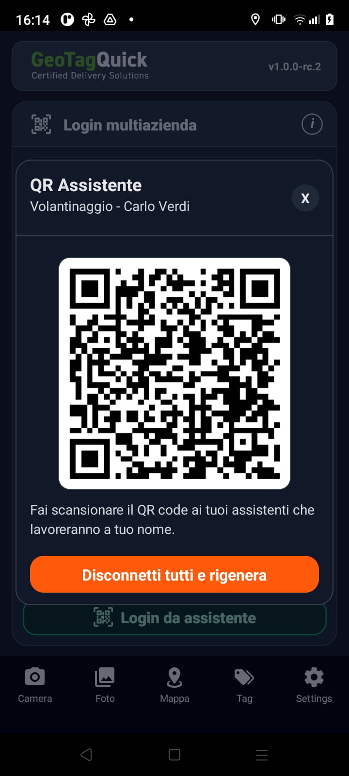 QR operatore assistente